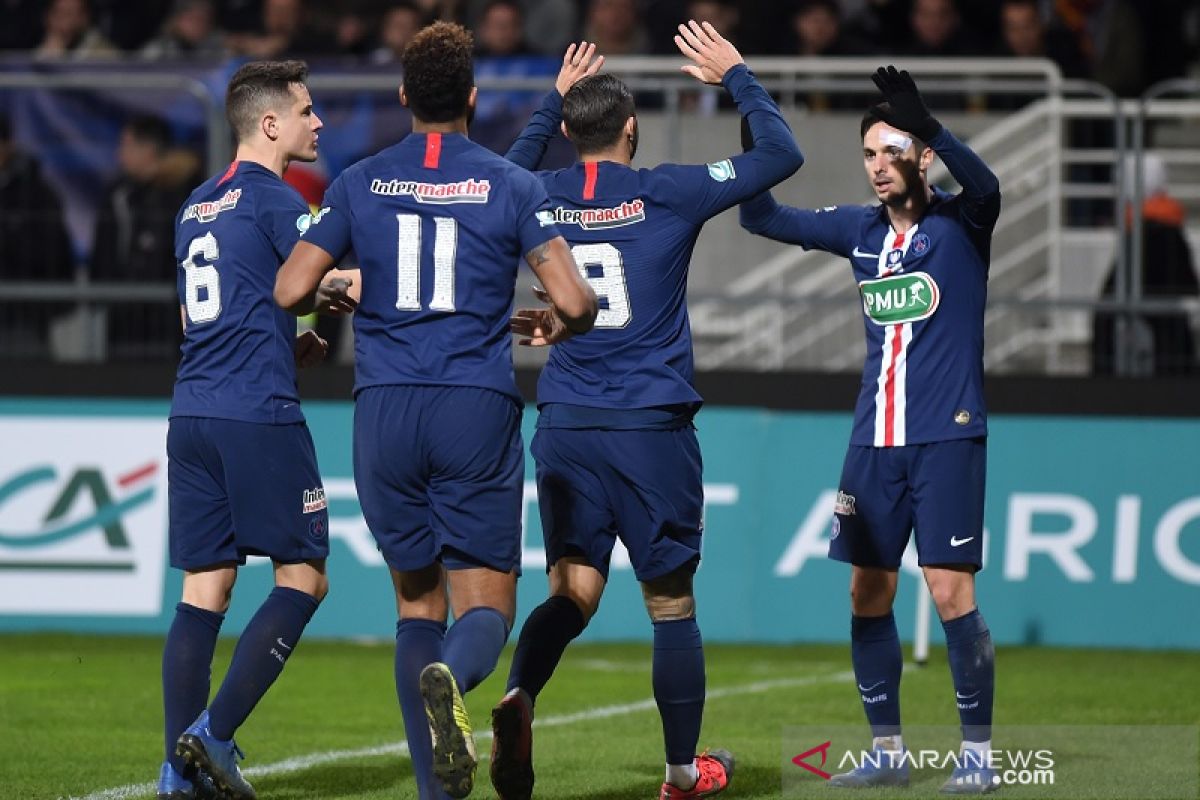 PSG ke perempat final Piala Prancis, Lille disingkirkan tim divisi empat
