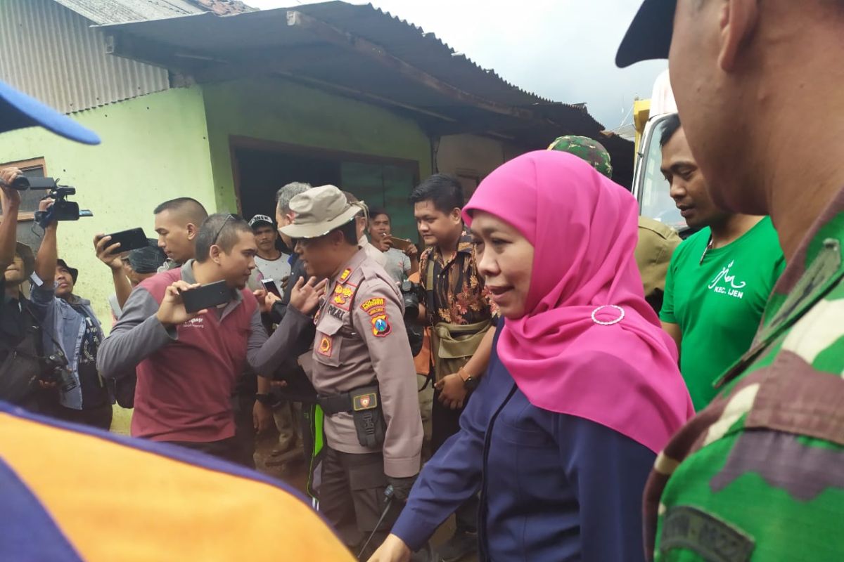 Gubernur Jatim cek penanganan banjir bandang Bondowoso