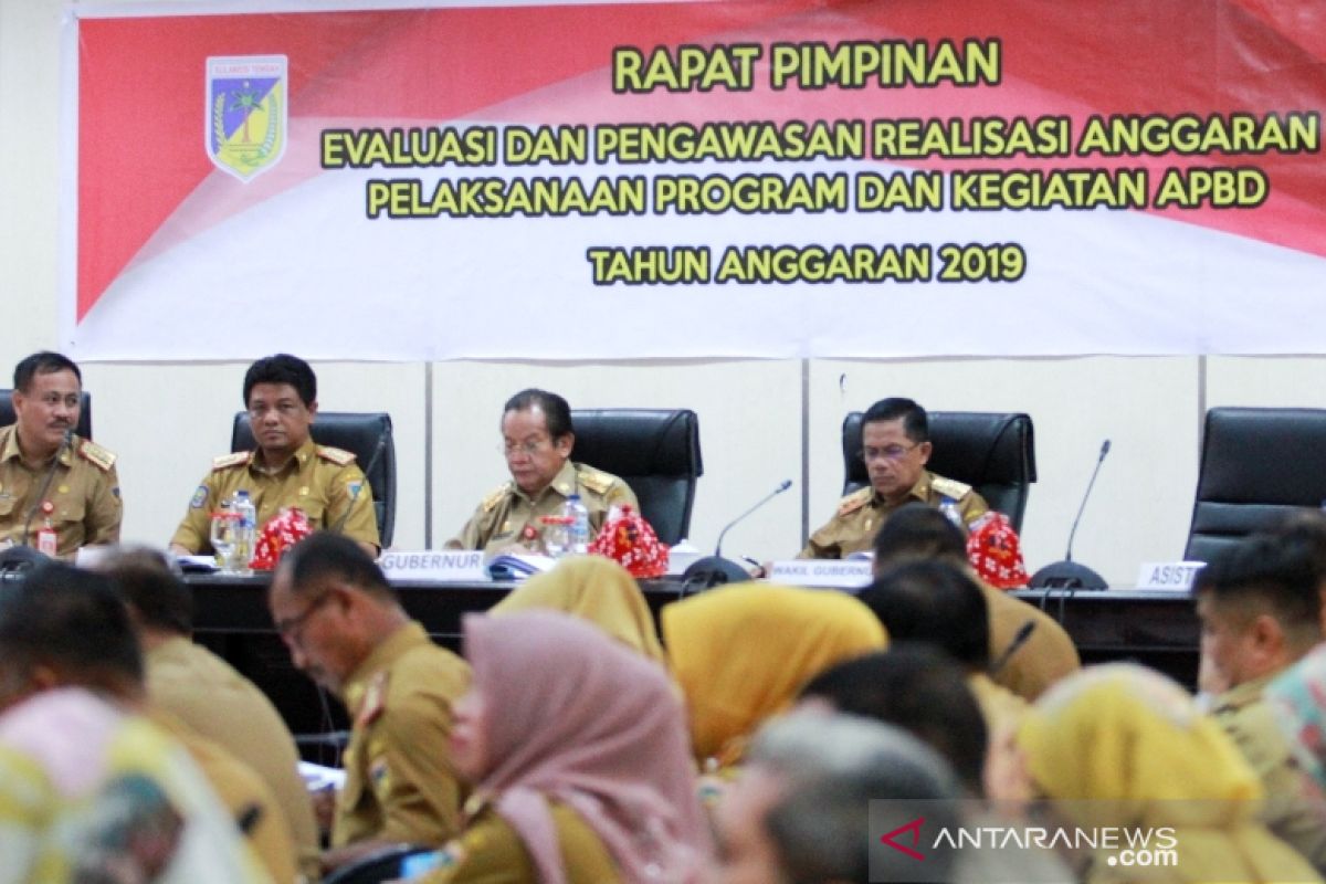 Gubernur: Realisasi APBD Sulteng 2019  capai 90,9 persen