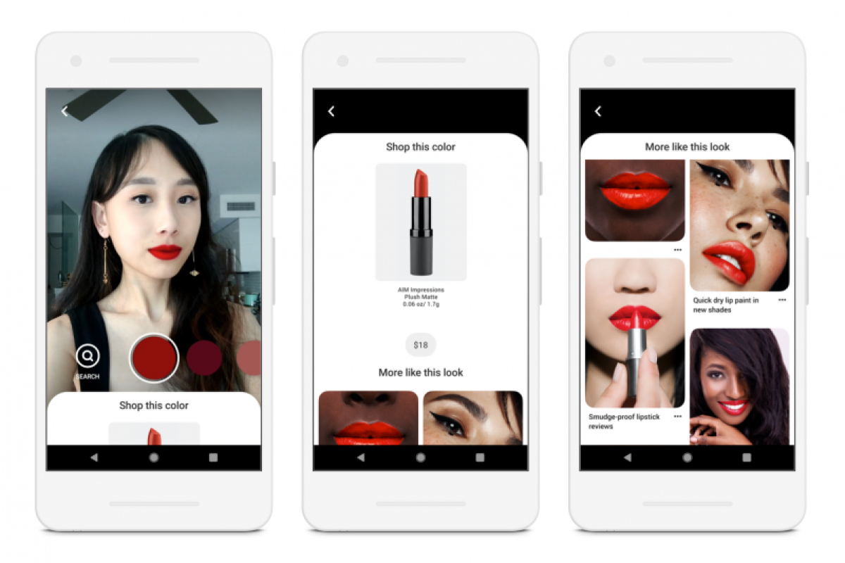 Pinterest meluncurkan fitur baru untuk coba warna lipstik