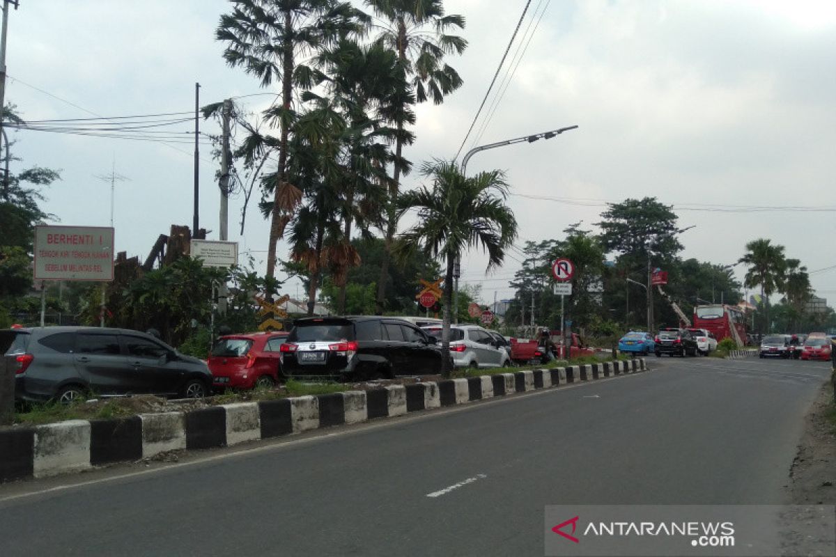 Lokasi sementara PKL Purwosari disiapkan