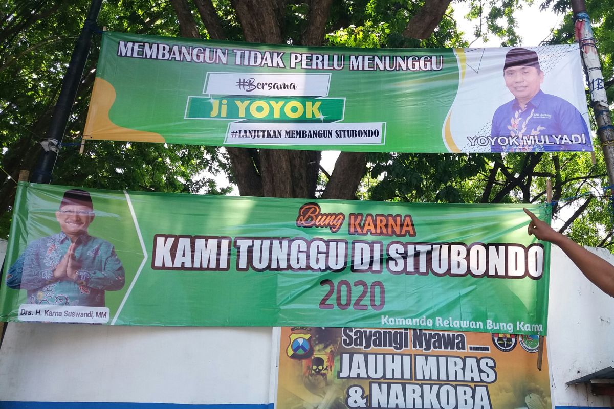 Pilkada Situbondo, spanduk bacabup mulai bertebaran