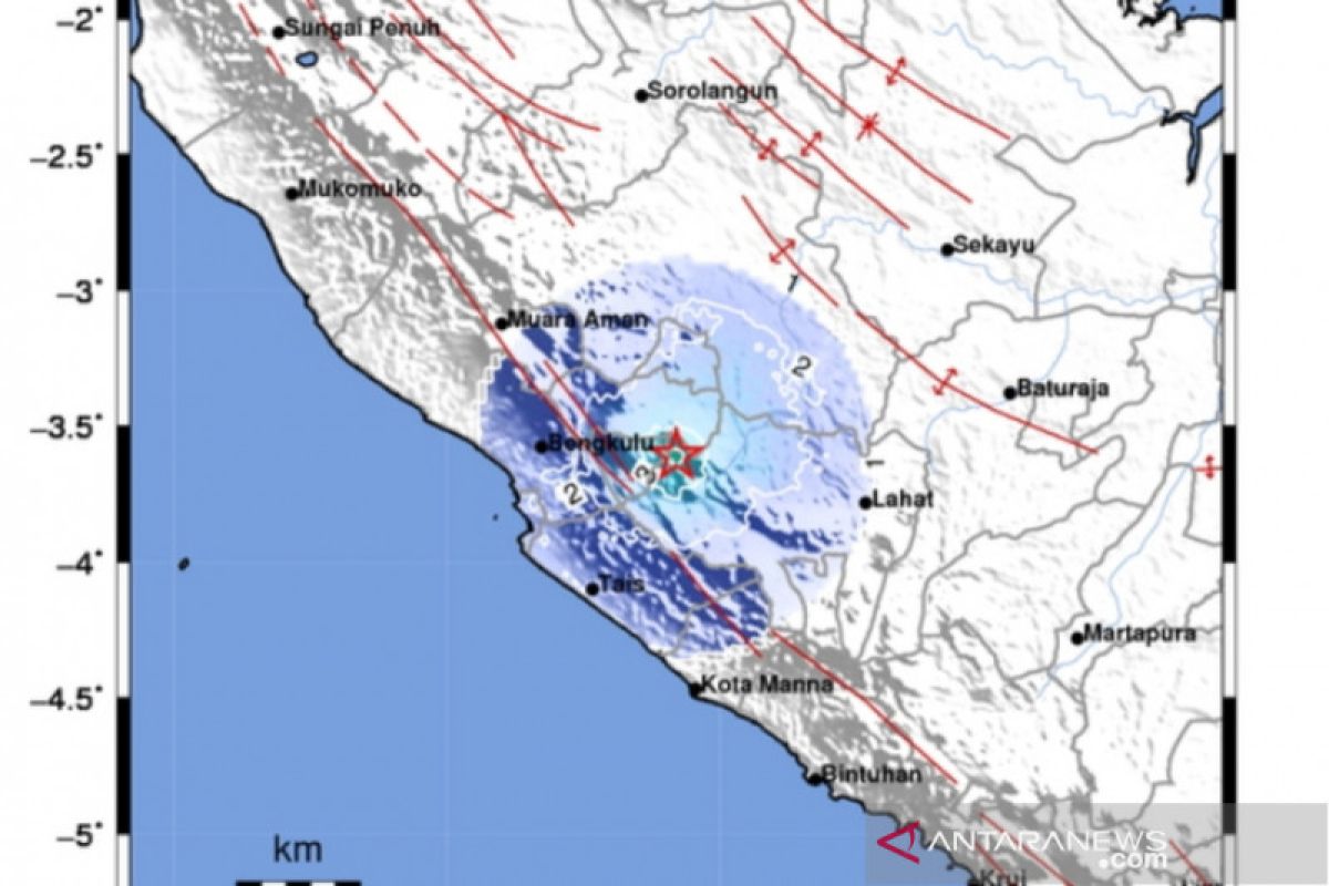 Gempa 4,3 SR guncang Empat Lawang terasa hingga Lubuklinggau