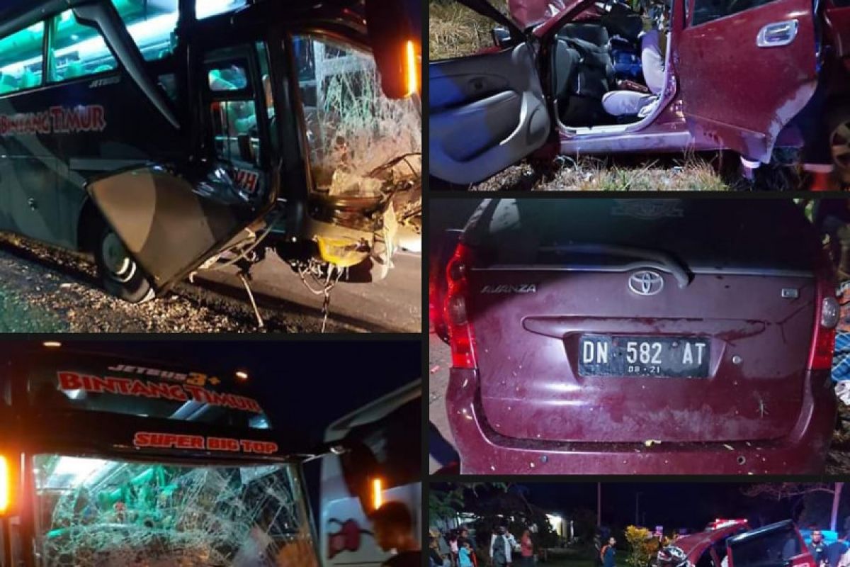 Kecelakaan maut bus dengan Avanza, lima orang tewas satu kritis