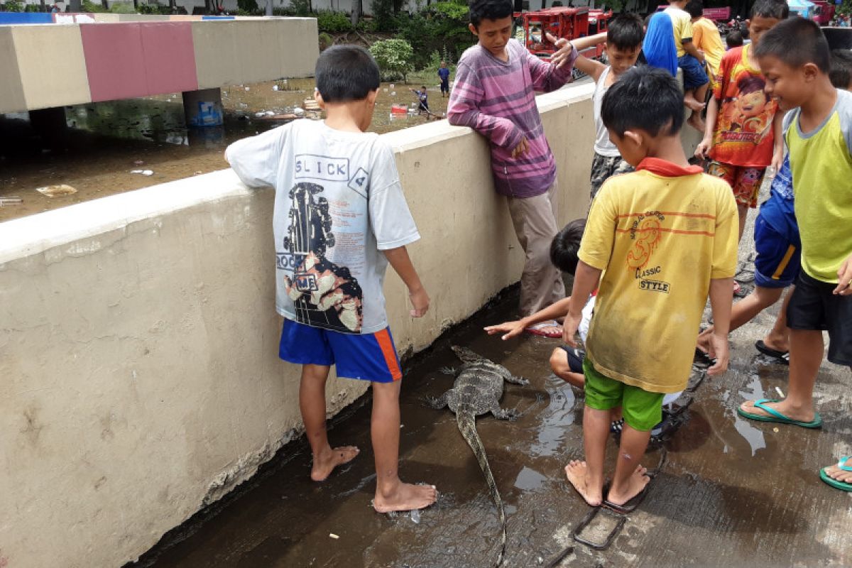 Banjir Underpass Kemayoran jadi tontonan masyarakat