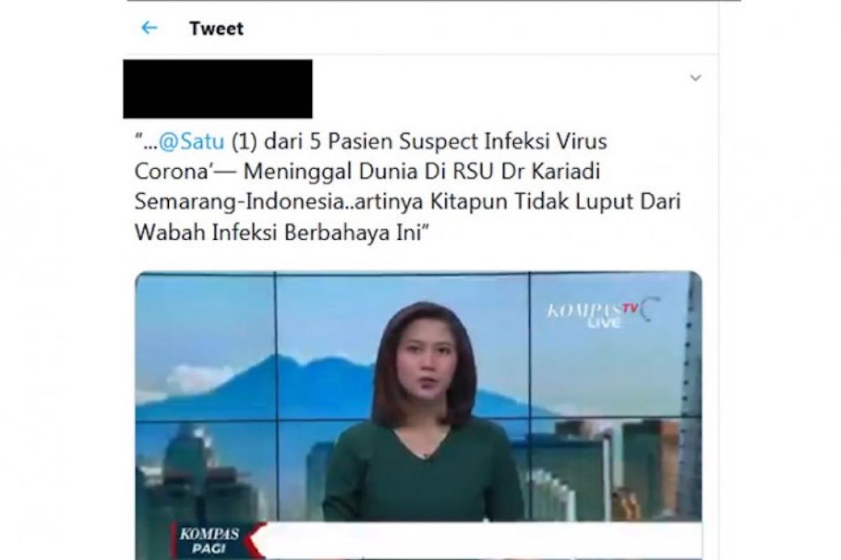 Medsos riuh ada postingan pasien terduga infeksi corona meninggal di Semarang, berikut faktanya