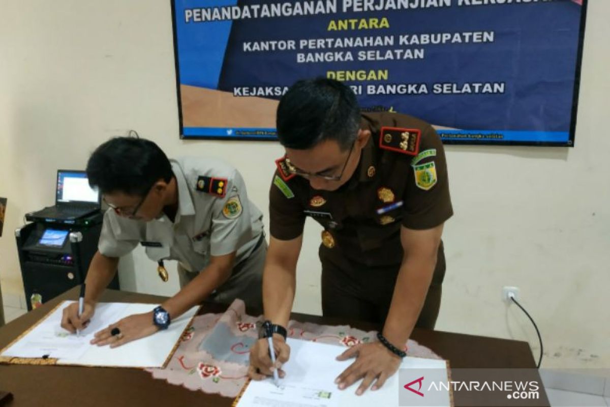 BPN-Kejari Bangka Selatan tandatangani kesepakatan kerjasama