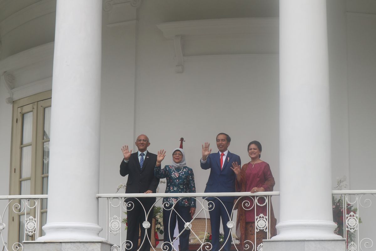 Presiden Jokowi sambut kunjungan Presiden Singapura di Istana Bogor