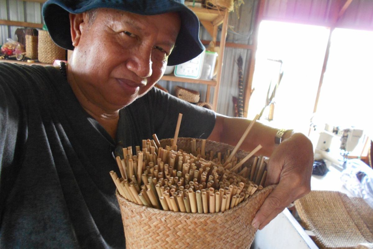 Amuntai pioner produksi sedotan dari gulma