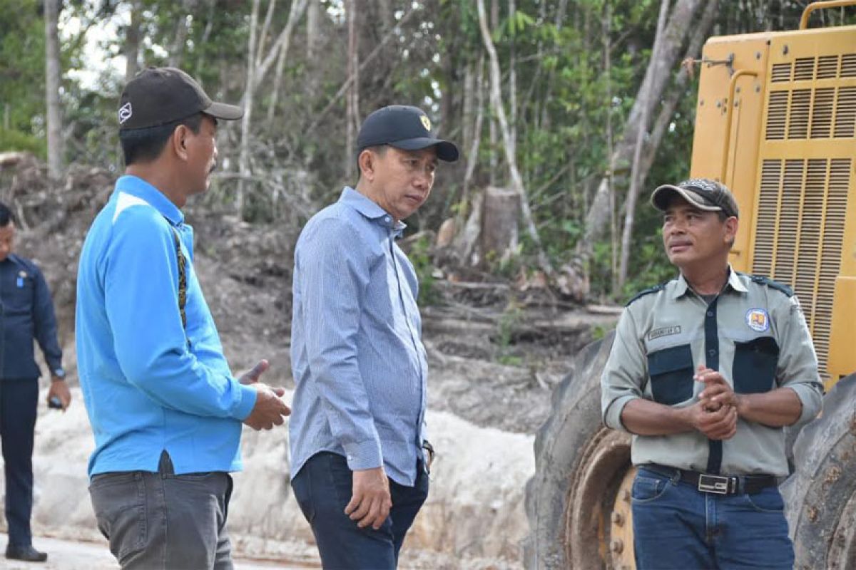 Bupati tinjau pembangunan jalan Lemo-Palangka Raya