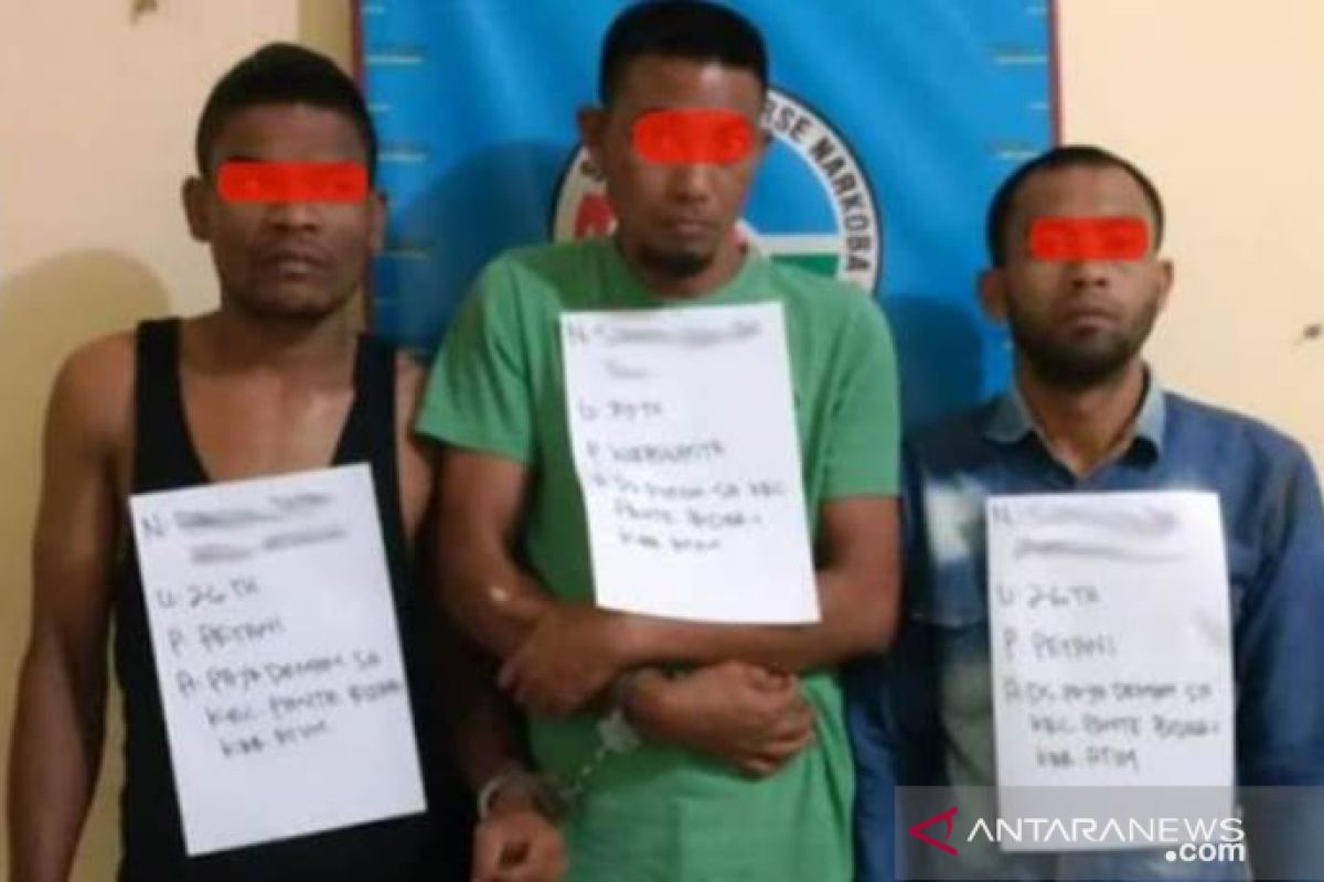 Polisi ciduk tiga pria penyalahgunaan narkotika di Aceh Timur