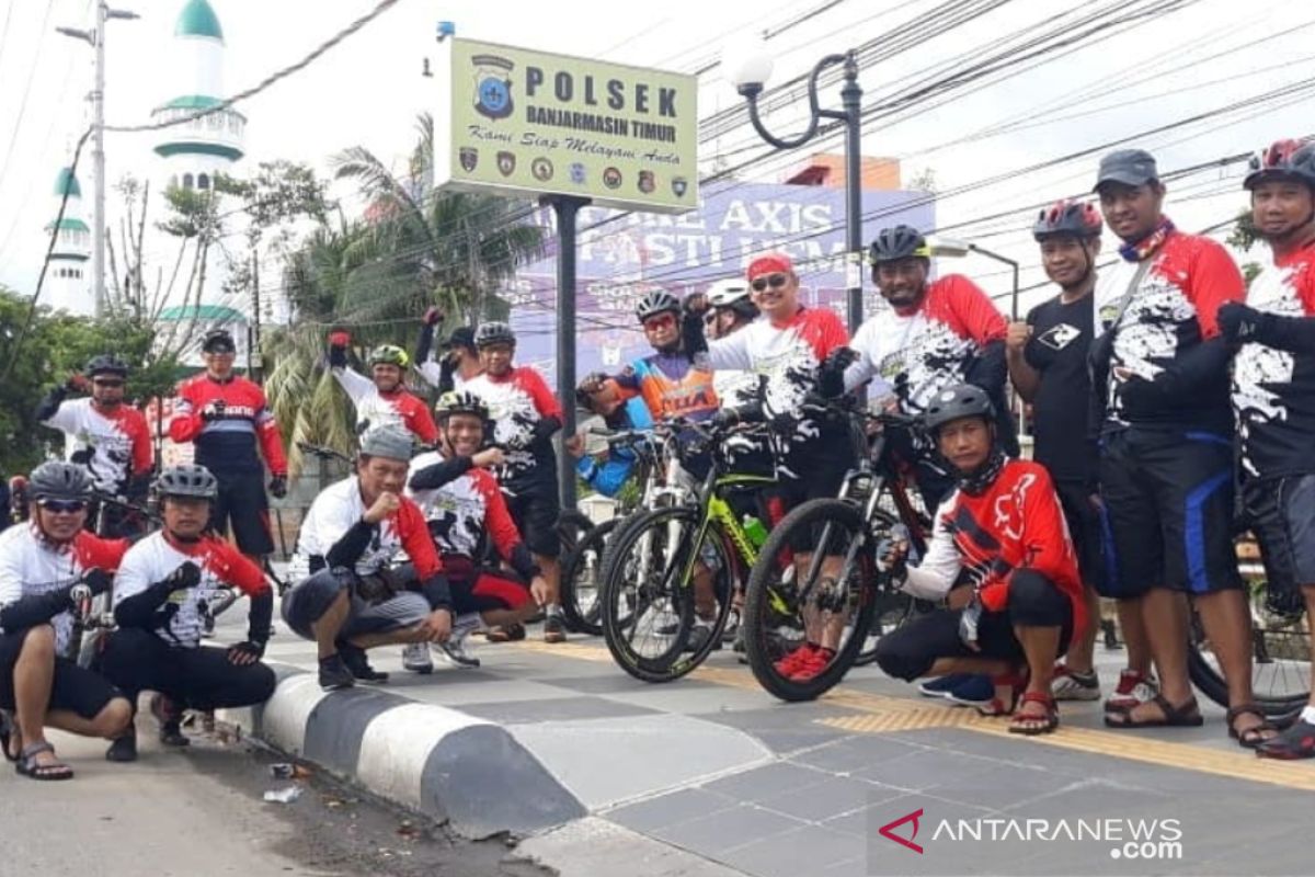 Polsekta Banjarmasin Timur gelorakan patroli bersepeda