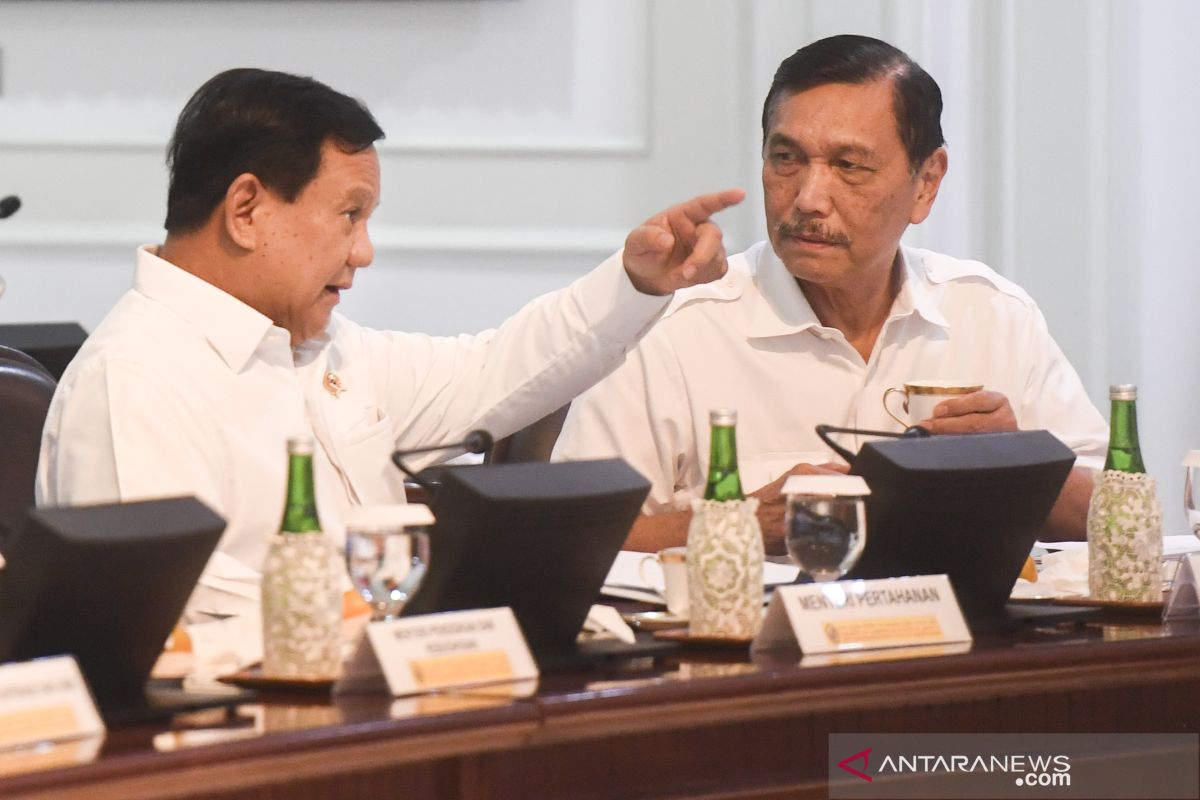 Prabowo datangi kantor Luhut, bahas rencana kerja sama persenjataan