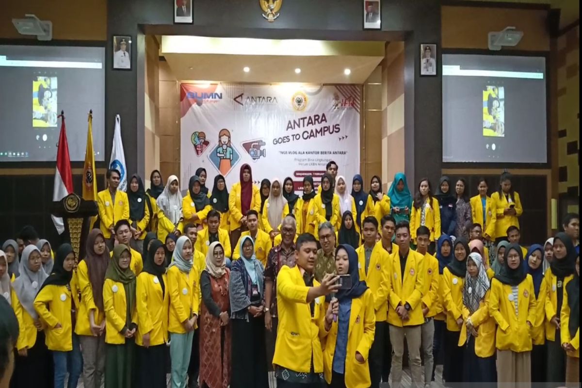 Mahasiswa ULM Banjarmasin diajak nge-vlog bareng ANTARA