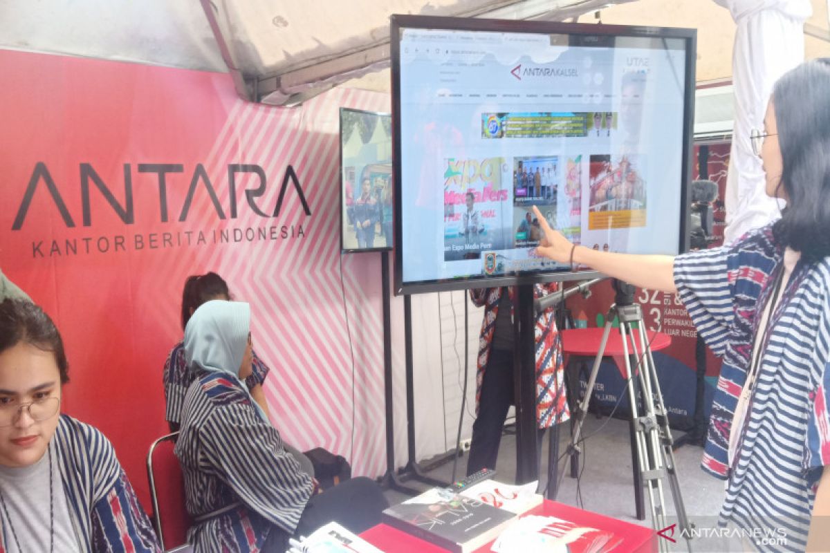 Hari Pers Nasional (HPN) 2020 di Kalimantan Selatan,  Booth ANTARA diramaikan lomba presenter TV