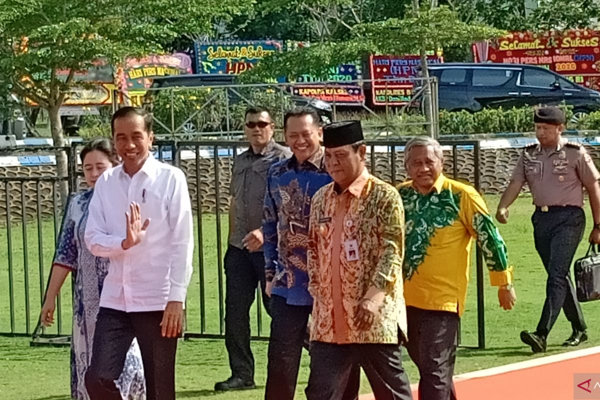 Presiden Jokowi tiba di arena HPN 2020