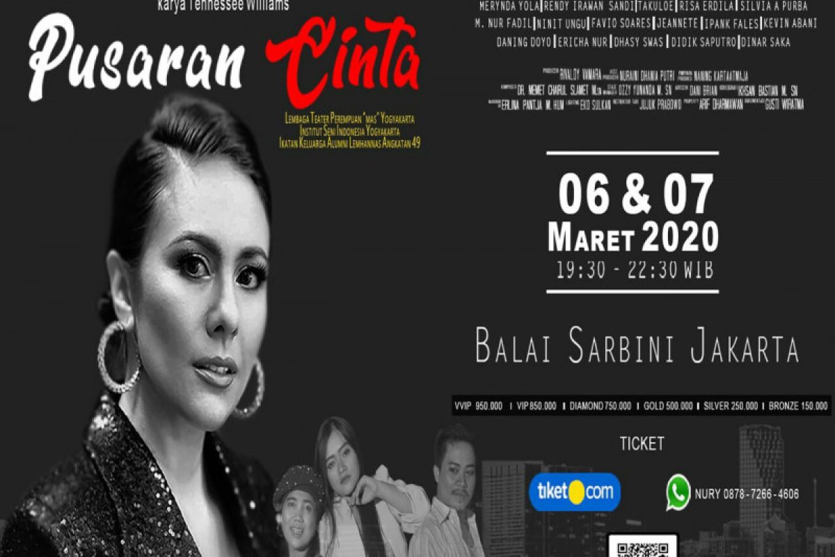 Wulan Guritno ramaikan pementasan teater musikal "Pusaran Cinta"