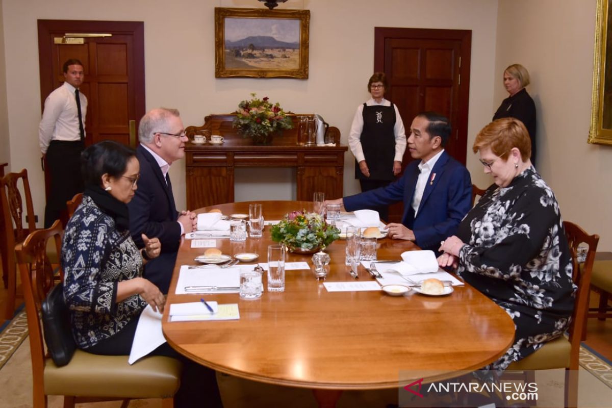 Presiden Jokowi santap malam dengan PM Australia Scott Morrison