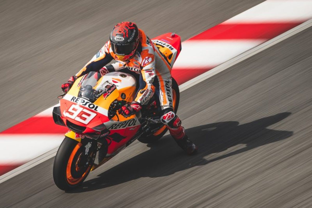 Cedera bahu belum pulih, Marc Marquez tak maksimal di sirkuit Sepang