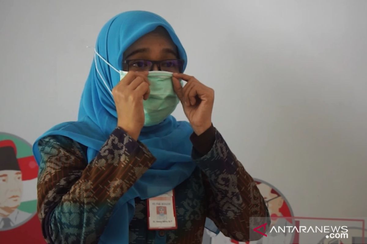 PMI sosialisasi penggunaan masker yang baik dan benar