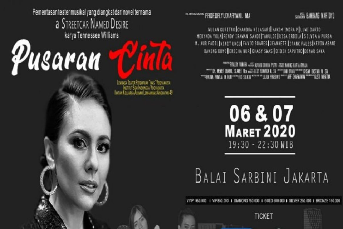 Wulan Guritno akan ikut ramaikan pementasan teater musikal "Pusaran Cinta"