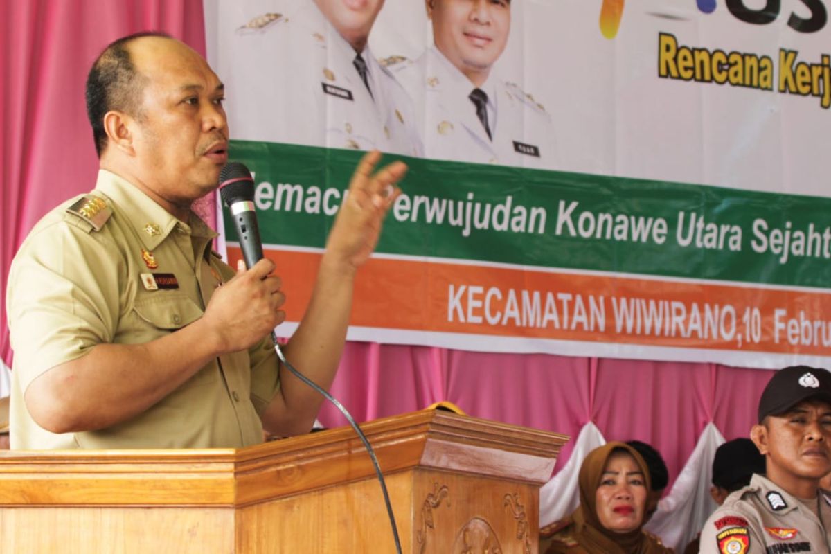 Bupati Konawe Utara Minta Program Desa Sesuaikan dengan Pemda