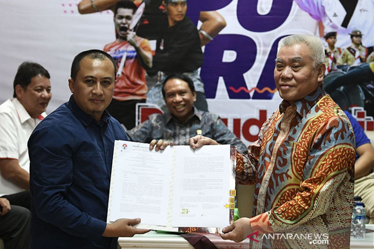 Kemenpora dan tiga cabor tandatangani MoU pelatnas Olimpiade 2020