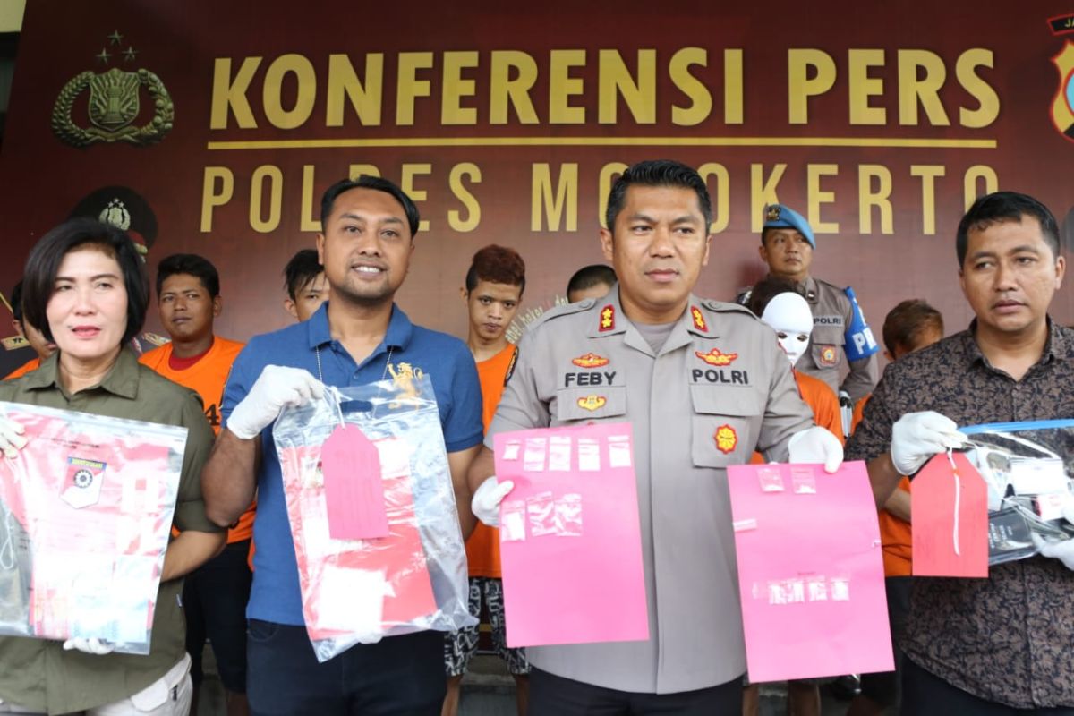 Polisi Mojokerto tangkap 13 pengedar narkoba