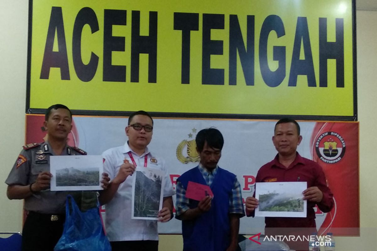 Polisi tahan pelaku pembakaran lahan di Aceh Tengah
