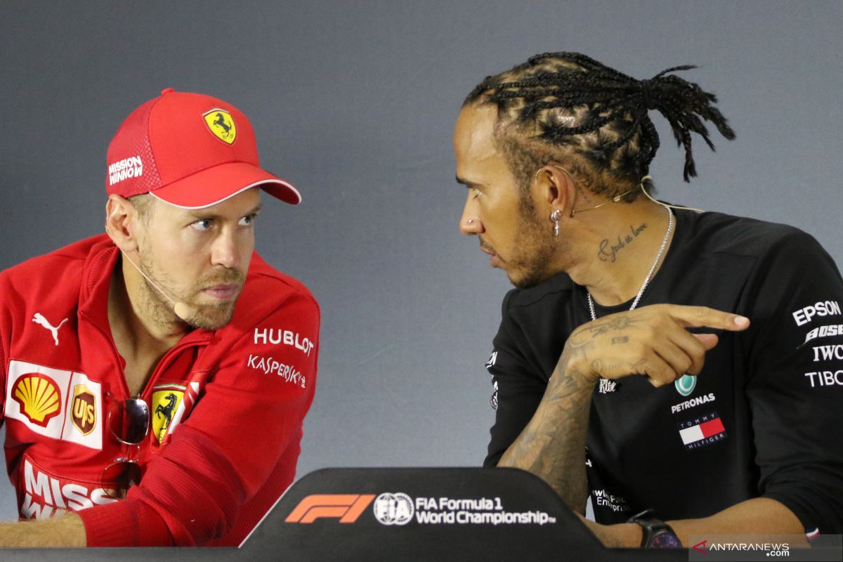 Ferrari pilih Vettel ketimbang Hamilton untuk  musim Formula 1 2021