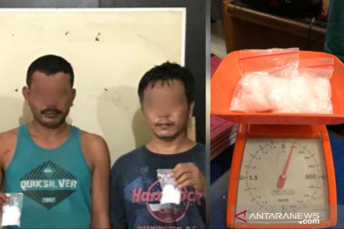 Polres Tanjungbalai ringkus dua pria pemilik 100 gram sabu