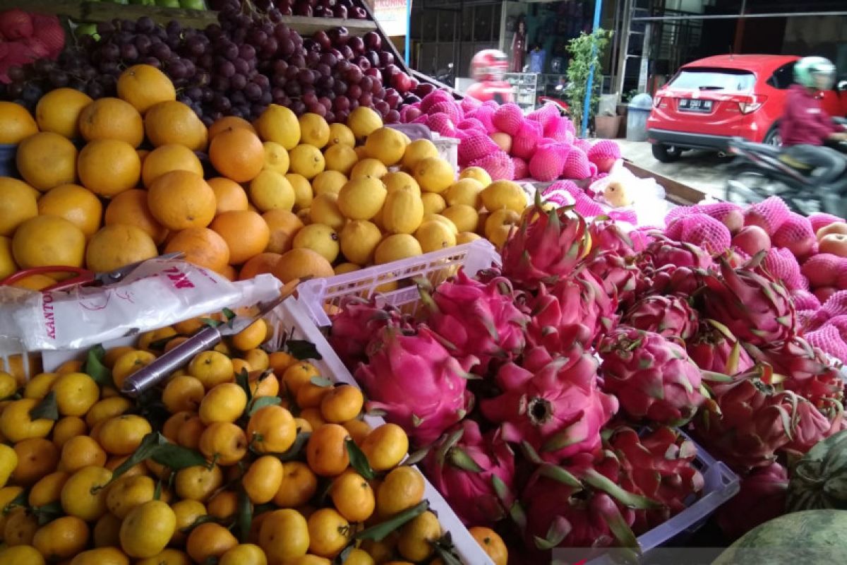 Dampak virus corona picu penjualan buah impor di Makassar menurun