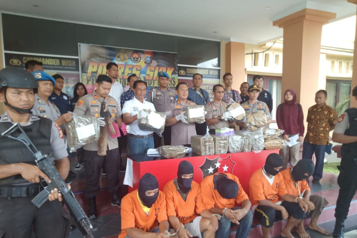 Polres Siak bongkar sindikat penjual ganja dengan 29,6 kg