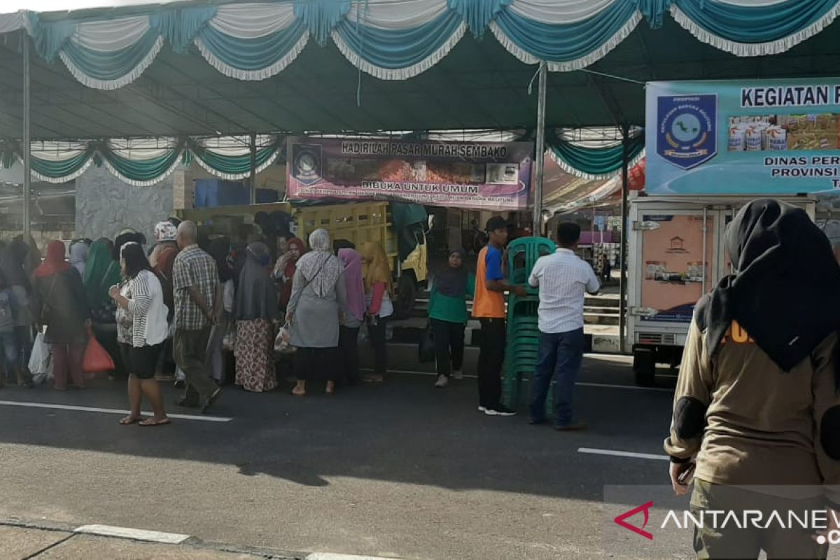 Dinakerperindag Bangka gelar pasar murah sembako