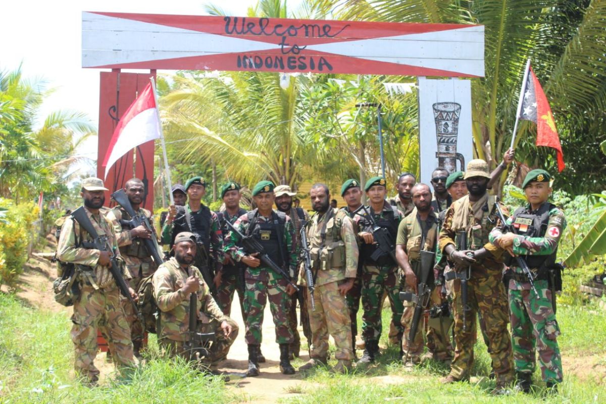 TNI-PNGDF patroli patok bersama di perbatasan RI-PNG