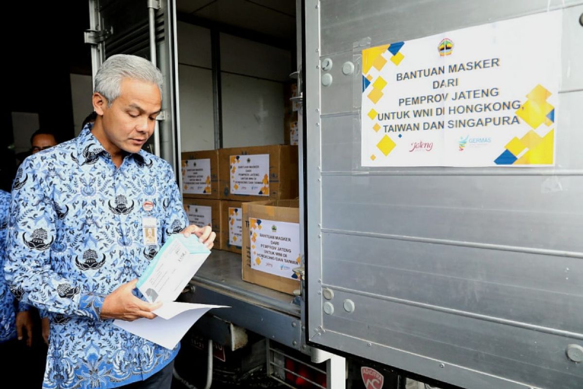 Jateng kirim 41.250 masker  untuk WNI di Hong Kong, Taiwan dan Singapura