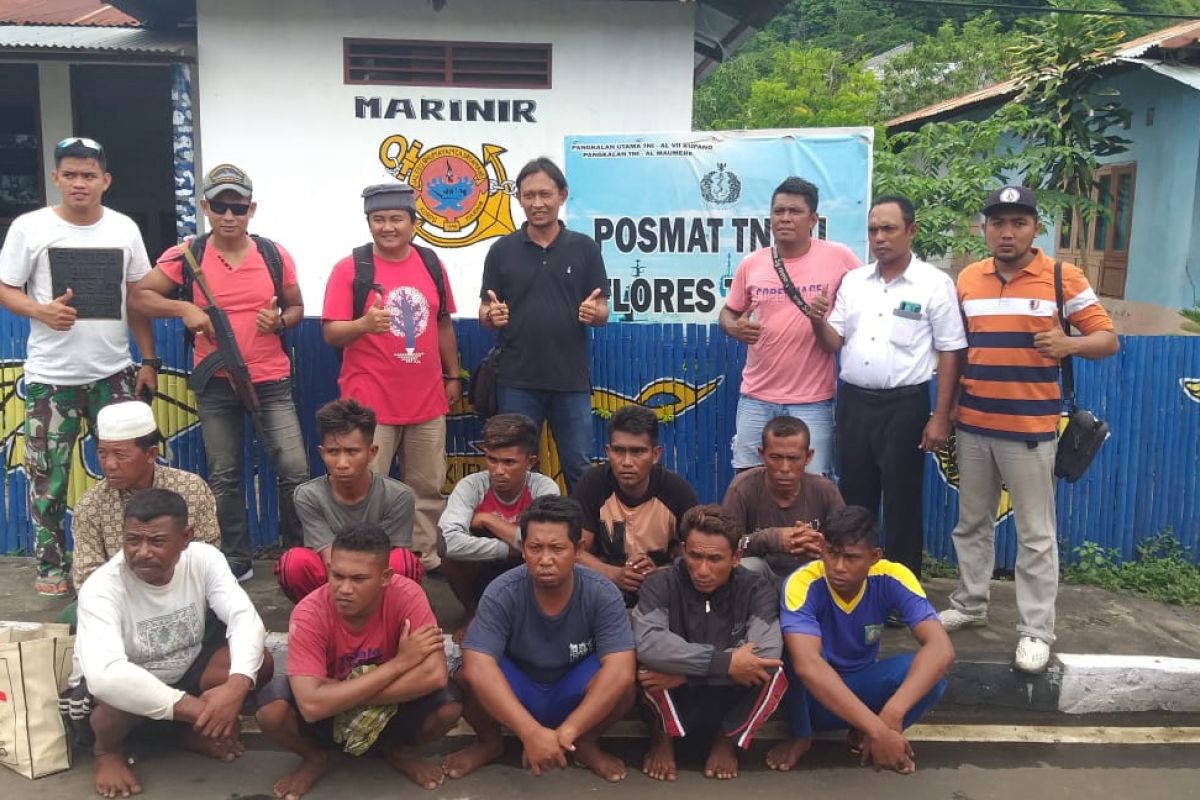 Lanal Maumere masih amankan 10 nelayan pengebom ikan