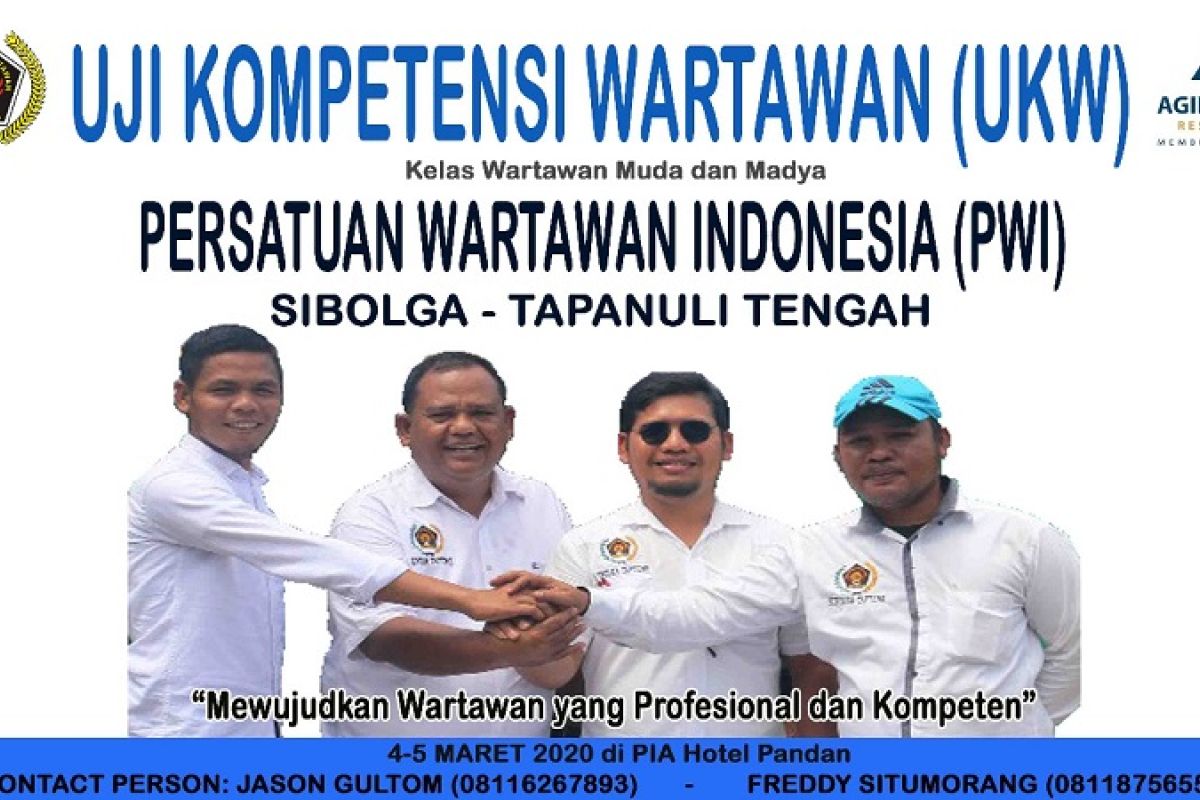 PWI Sibolga-Tapteng gelar UKW kelas Muda dan Madya awal Maret