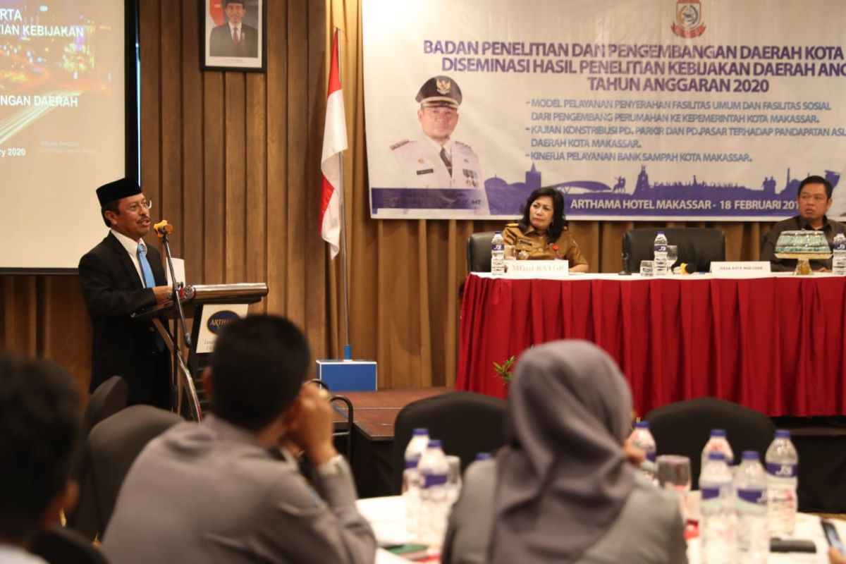 Sekda Kota Makassar apresiasi diseminasi penelitian kebijakan daerah