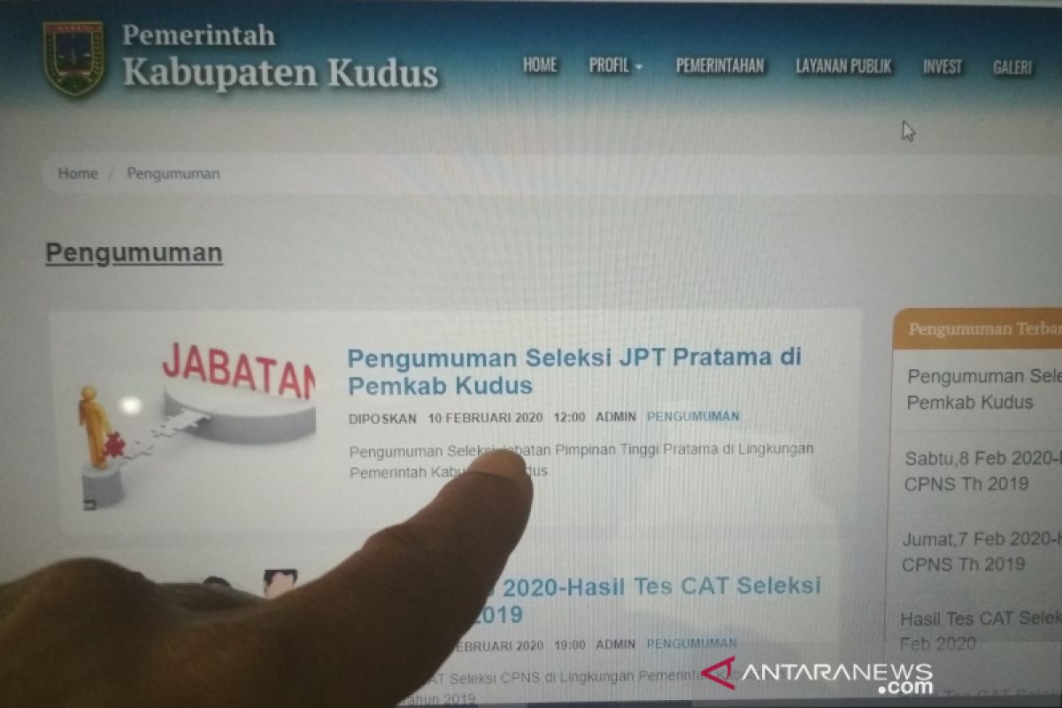 Jabatan strategis empat kepala dinas di Kudus dilelang