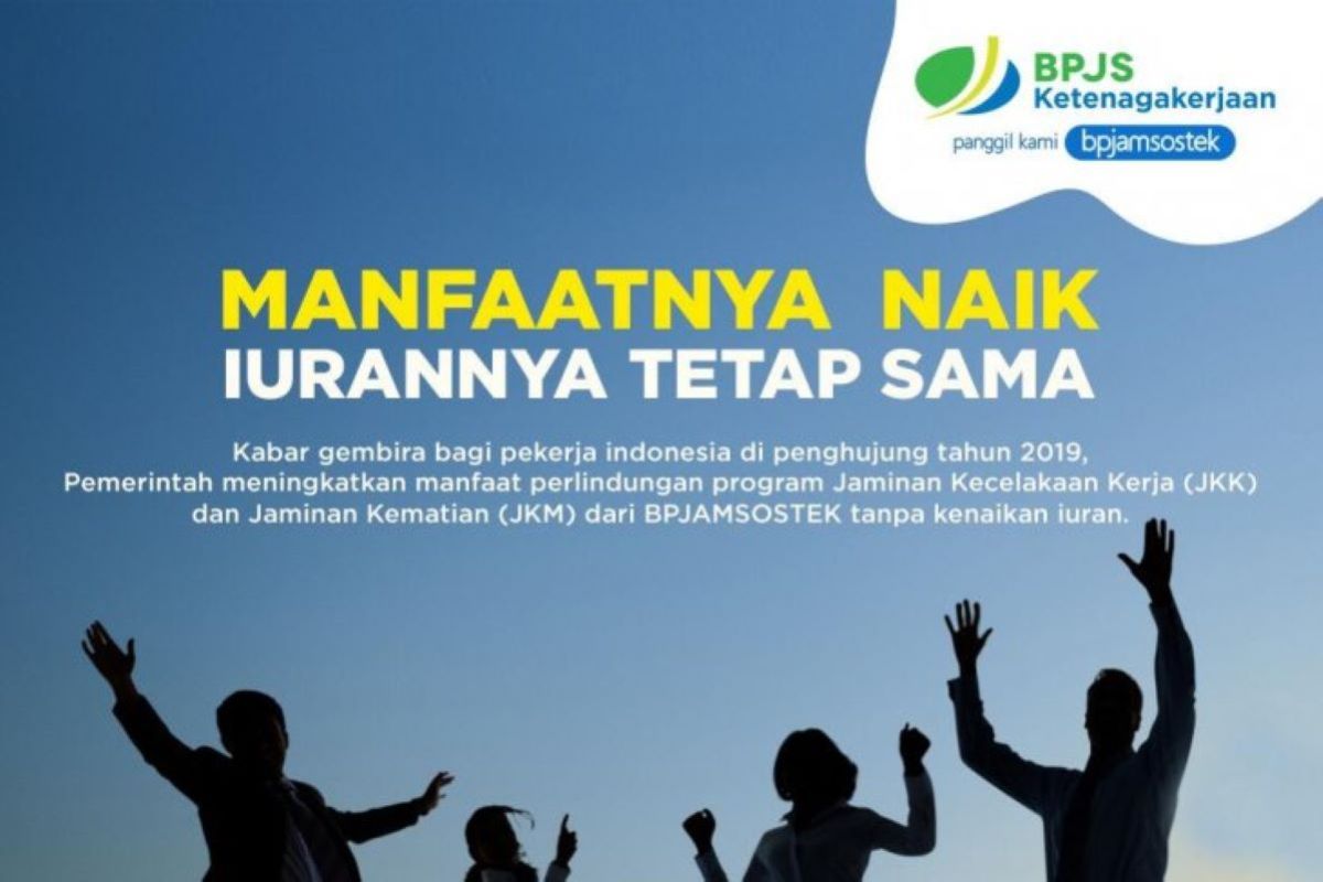 Manfaat BPJamsostek bertambah, iuran tetap sama