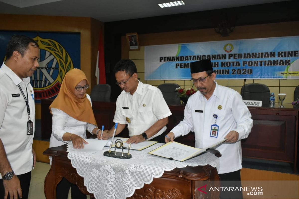 OPD di lingkungan Pemkot Pontianak tandatangani perjanjian kinerja