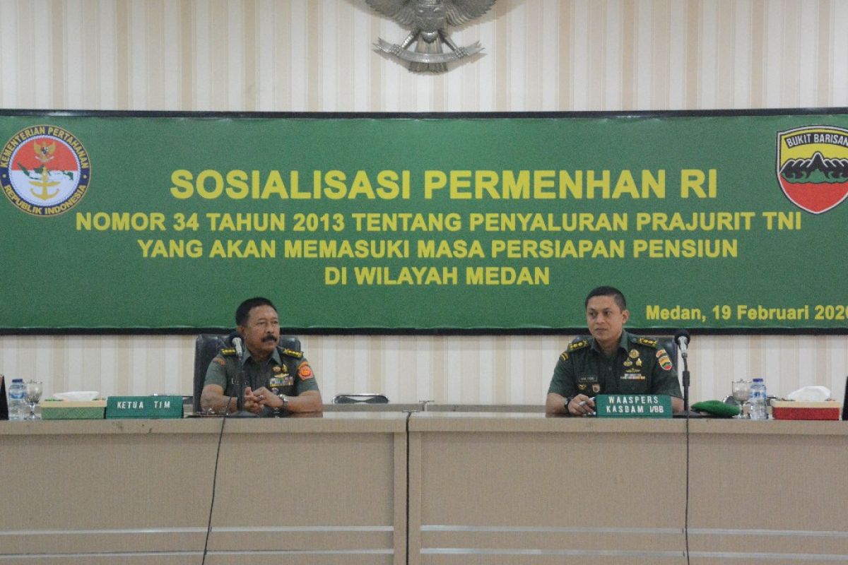 Pangdam I/BB: prajurit memasuki pensiun masih potensial mengabdikan diri