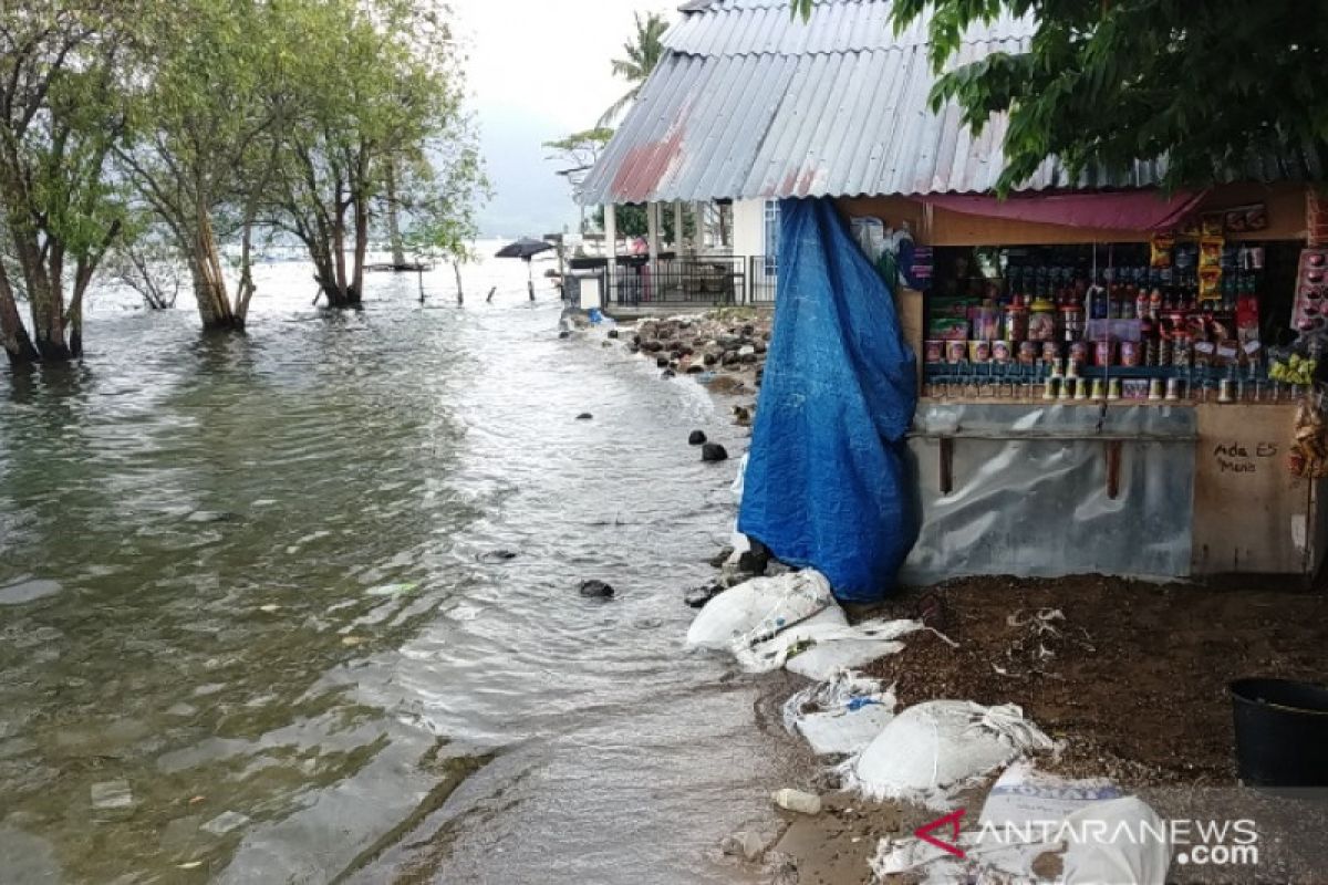Air Danau Singkarak meluap menggenangi lahan pertanian dan rumah warga (Video)