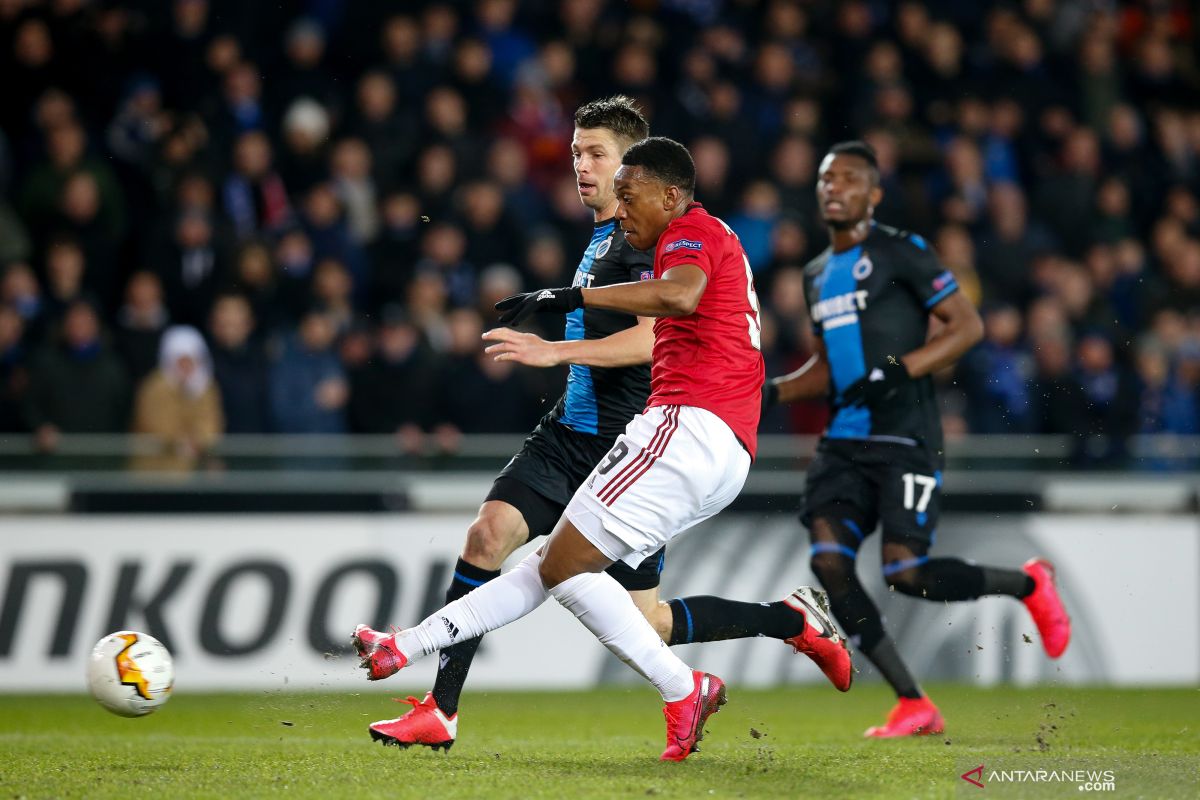 Martial kemas gol penting saat United hadapi Brugge