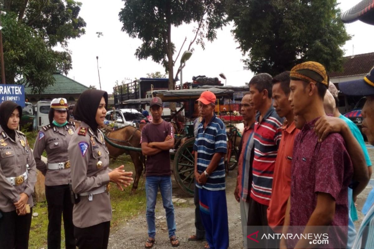 Kusir delman pun diajak wujudkan tertib berlalu lintas