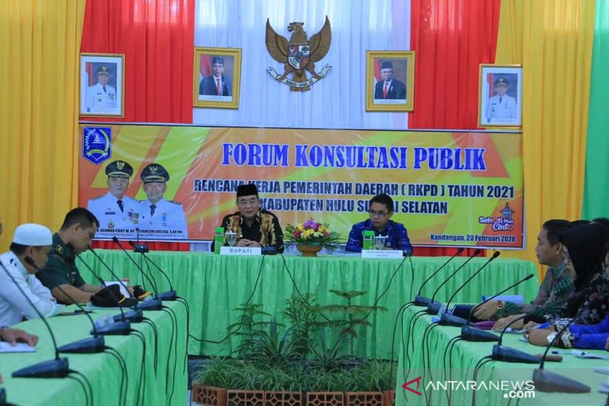 Bupati HSS buka forum konsultasi publik RKPD tahun 2021