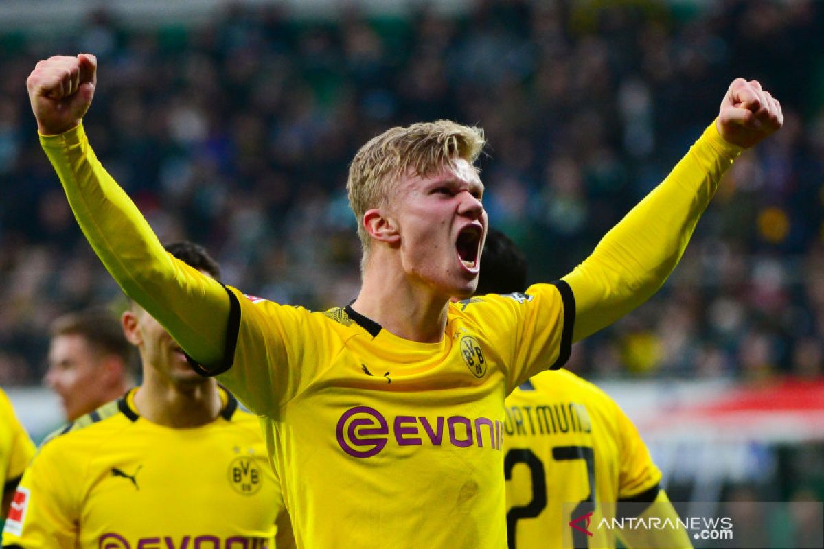 Haaland kembali pamer ketajaman saat Dortmund tundukkan Bremen 2-0