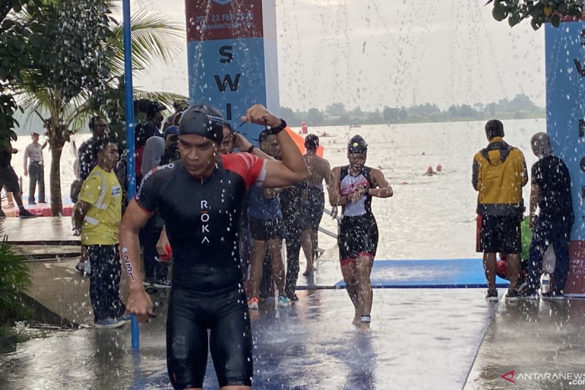 Hasil pertandingan hari kedua Palembang Triathlon 2020