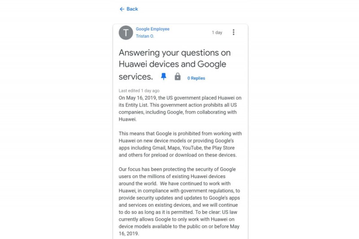 Google tak bisa dipakai di ponsel Huawei, ini penjelasannya